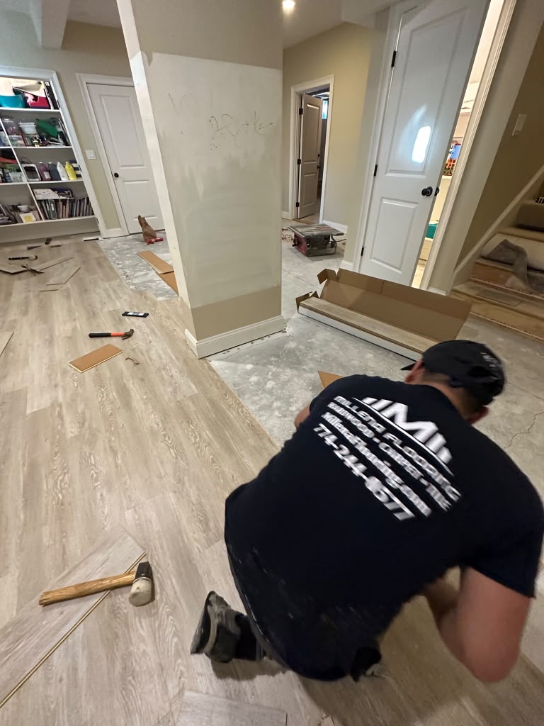 LVP flooring installation