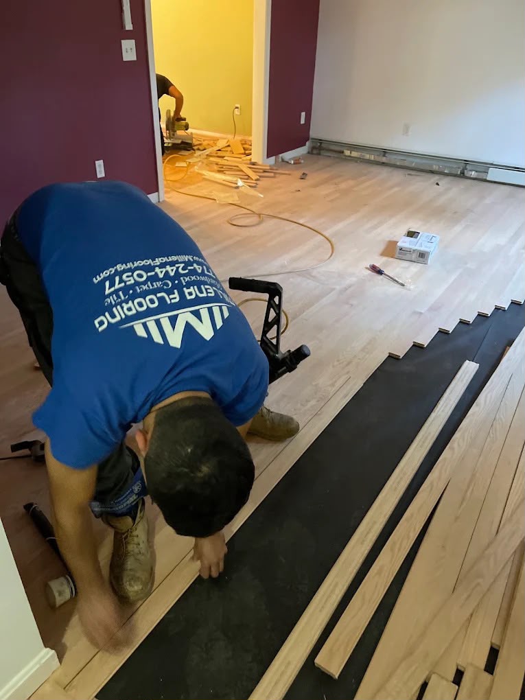 Hardwood floor installation